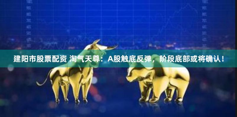 建阳市股票配资 淘气天尊：A股触底反弹，阶段底部或将确认！